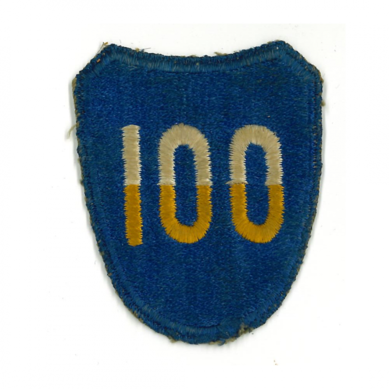 Patch, 100th Infantry Division, green back, 1943 Patch, 100th Infantry Division, green back, 1943