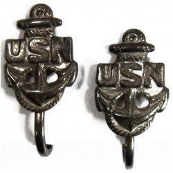Boucles d'oreilles US Navy, Sweatheart, Sterling