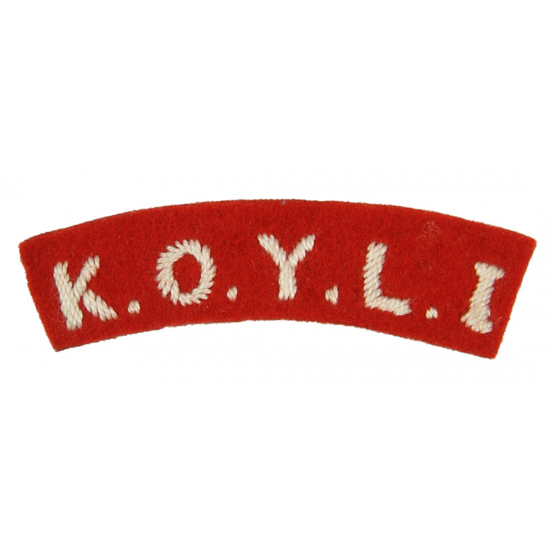 Shoulder Title, The King's Own Yorkshire Light Infantry, Dunkirk, Normandy Shoulder Title, The King's Own Yorkshire Light Infantry, Dunkirk, Normandy