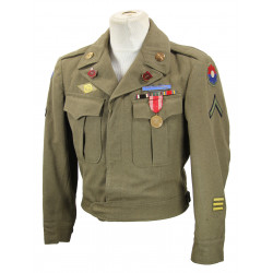 Jacket, Ike, Officer, 26th Art. Regt., 9th Infantry Division, Identified