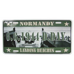 Plaque de véhicule D-Day 6.6.1944, Landing Beaches