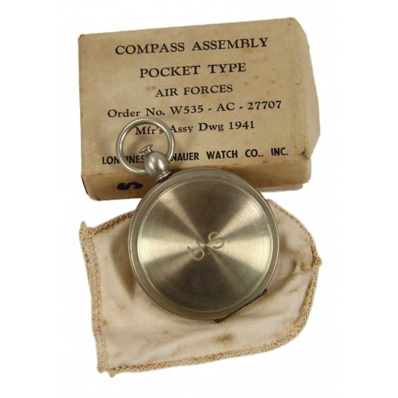 Compass, Pocket Type, USAAF, 1941, Longines Compass, Pocket Type, USAAF, 1941, Longines