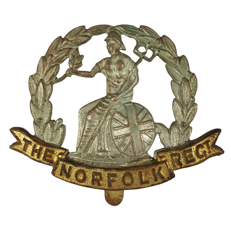 Cap Badge, The Norfolk Regiment, WWI Cap Badge, The Norfolk Regiment, WWI