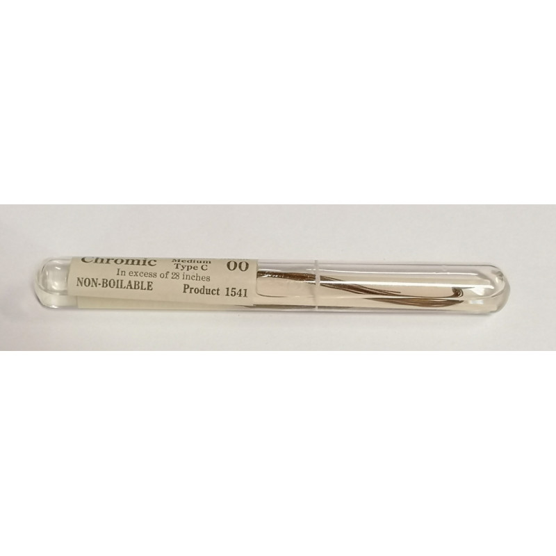 Sutures, Catgut, Kalmerid, with Atraumatic needle, item 1541, Chromic 00 Sutures, Catgut, Kalmerid, with Atraumatic needle, item 1541, Chromic 00