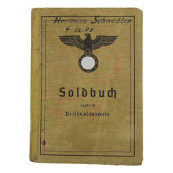 Soldbuch, Major Hermann Schnedler, 98. Infanterie-Division, KIA in Russia