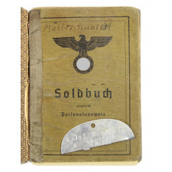 Soldbuch + Dog Tag, Oberleutnant Georg Müller-Kuales, KIA near Cologne, April 1945