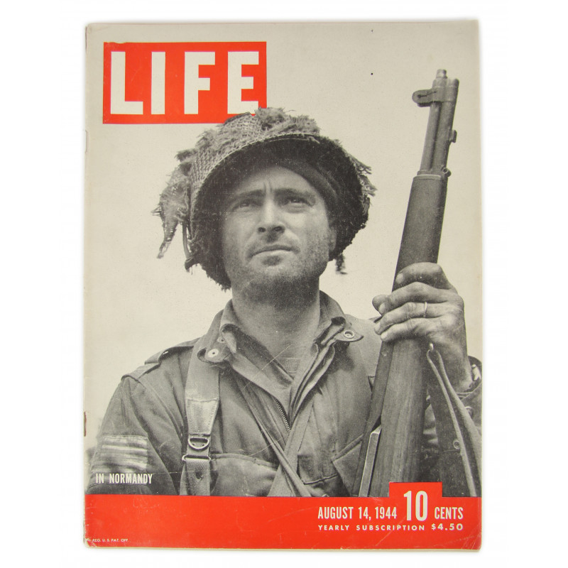 Magazine, LIFE, Lt. Kelso Horne, 508th PIR, 82nd AB, August 14, 1944 Magazine, LIFE, Lt. Kelso Horne, 508th PIR, 82nd AB, August 14, 1944