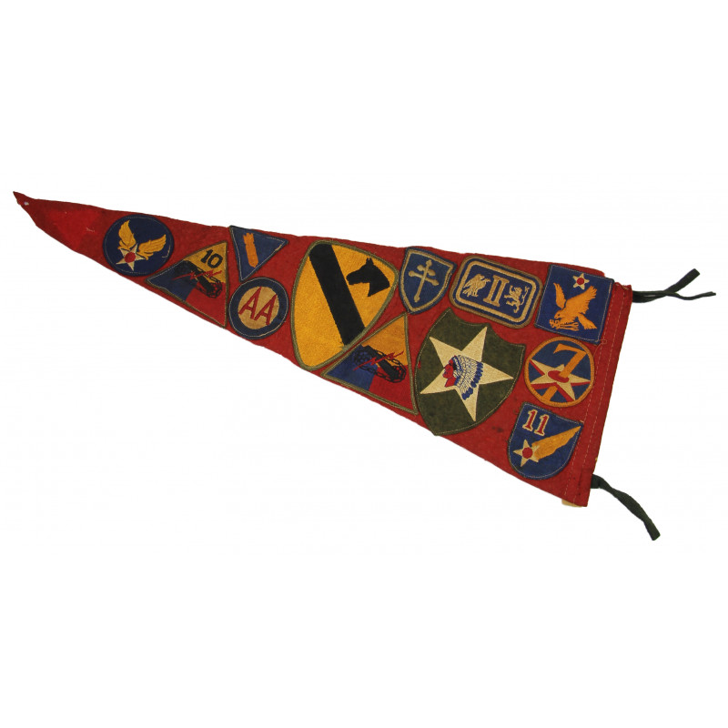 Pennant, Red, with Ties, Jakcson, Mississippi, with Patches Pennant, Red, with Ties, Jakcson, Mississippi, with Patches