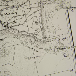 Carte allemande, Saint-Vaast-la-Hougue, 1944