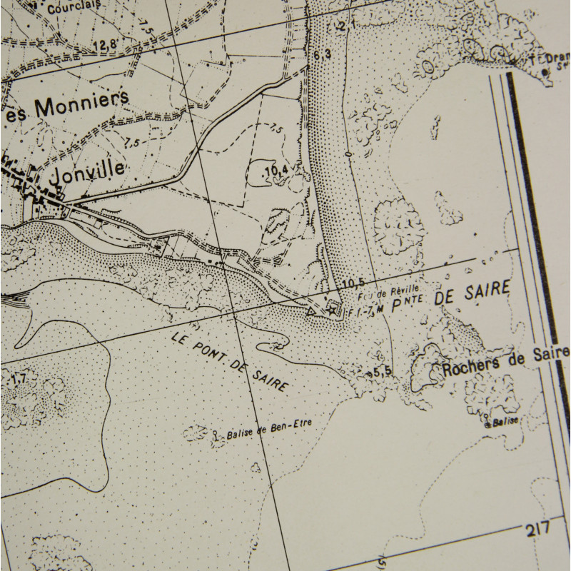 Carte allemande, Saint-Vaast-la-Hougue, 1944