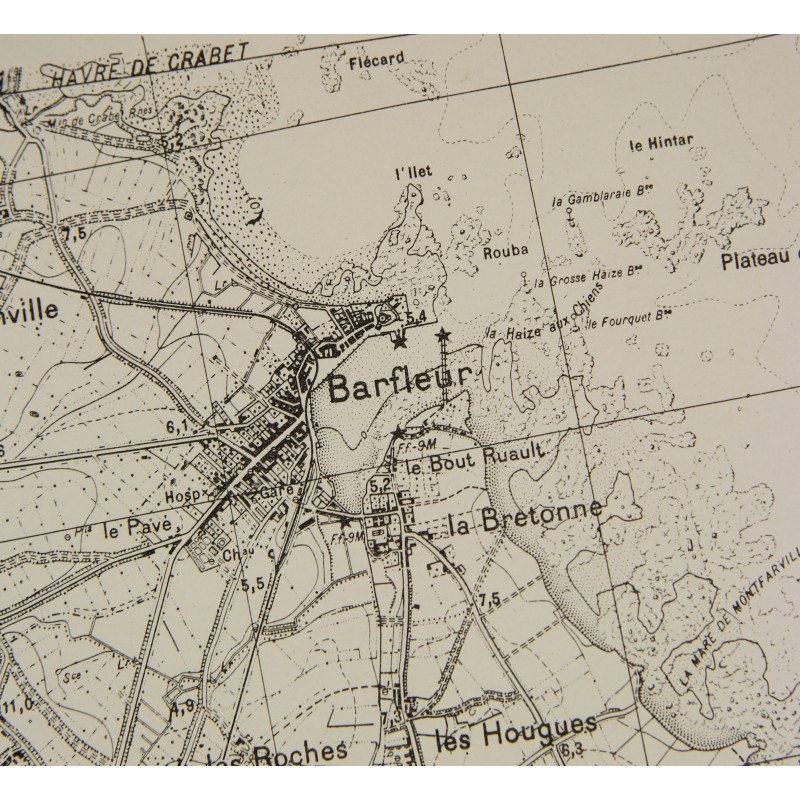 Carte allemande, Saint-Vaast-la-Hougue, 1944