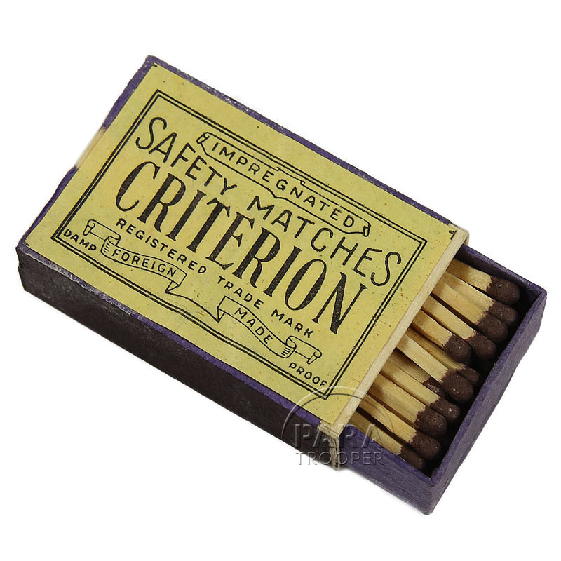 Matchbox, Safety Matches, Criterion