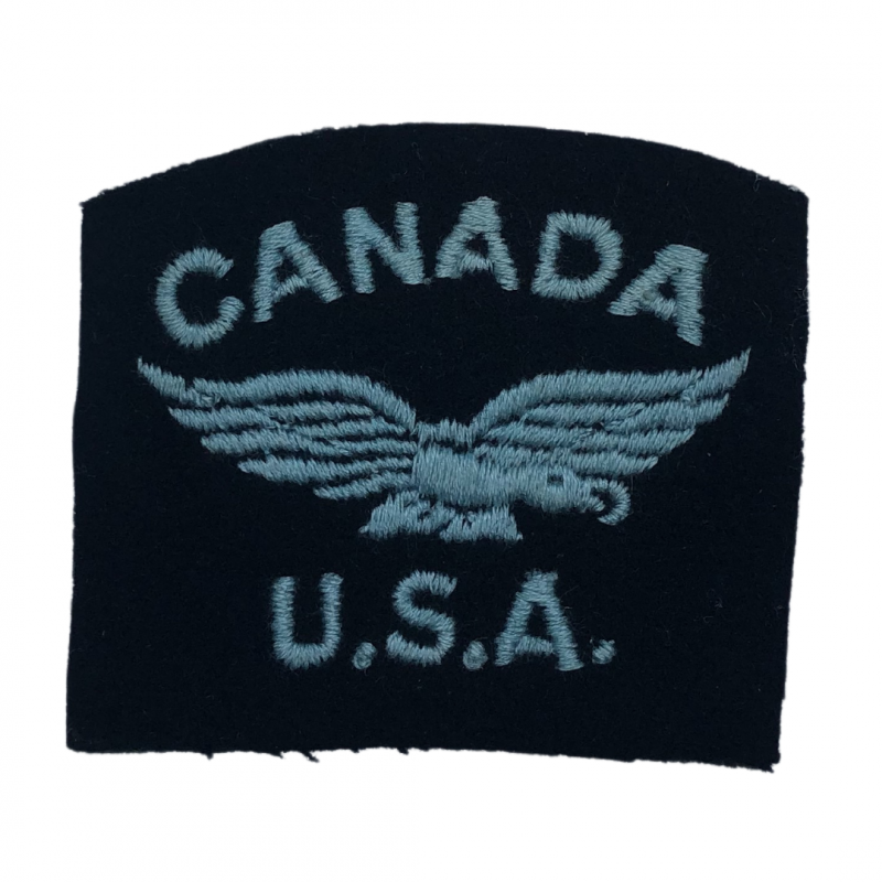Title, American Volunteer, RCAF, Embroided Title, American Volunteer, RCAF, Embroided