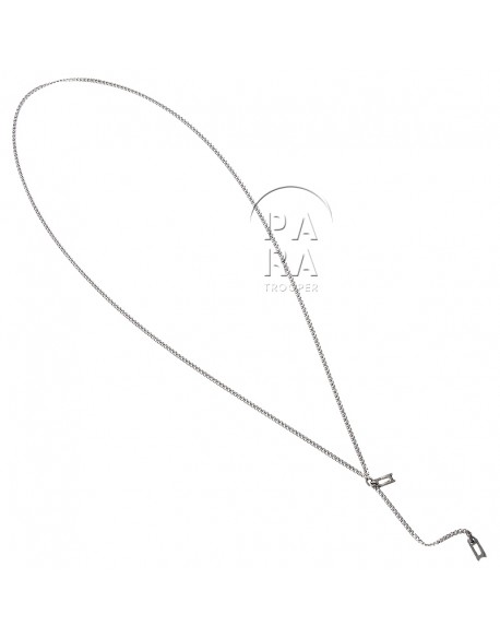 Chaine pour plaques d'identité, dog tags, 1er type