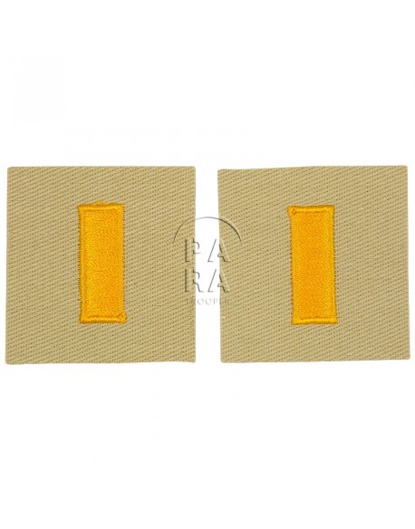 Paire de grades en tissu de 2nd lieutenant