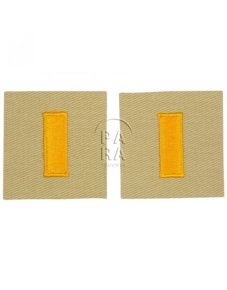 Rank insignia, cloth, 2nd lieutenant