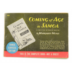 Novel, US Army, "COMING OF AGE IN SAMOA", 1928