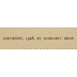 Novel, US Army, Coming of Age in Samoa, 1928