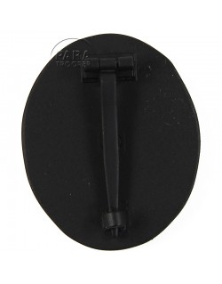 Badge, wounded, in metal, black