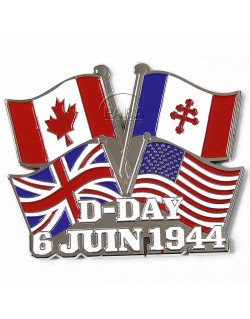 Magnet D-Day drapeaux, métal