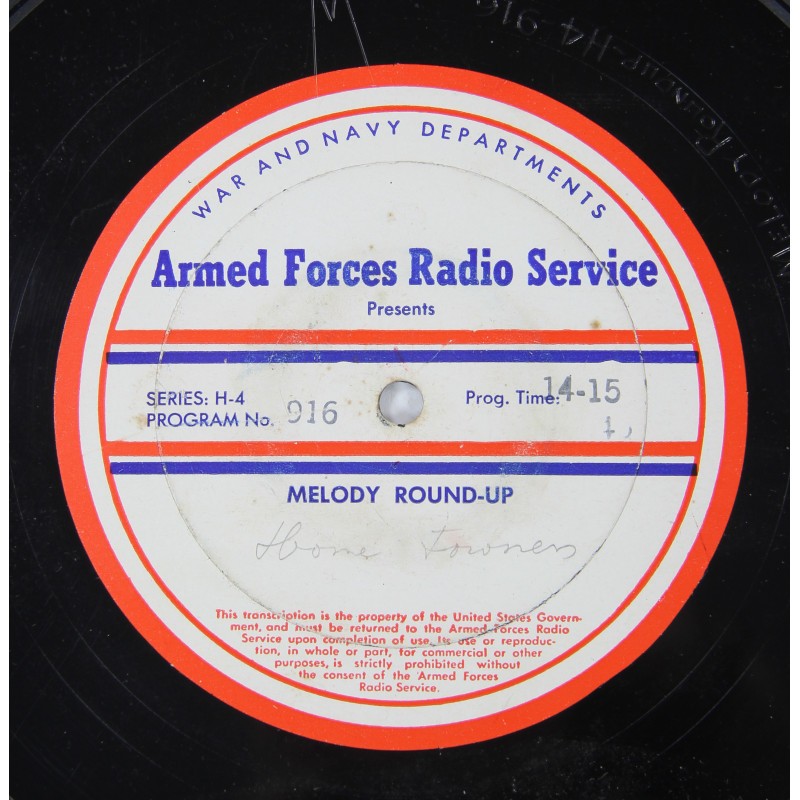 Record, Armed Forces Radio Service, Melody RoundUp