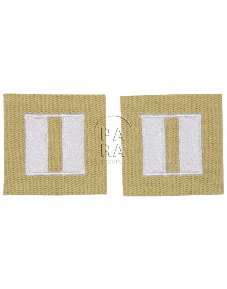 Paire de grades en tissu de capitaine