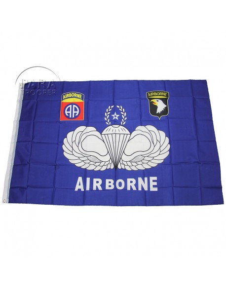 Drapeau airborne, bleu