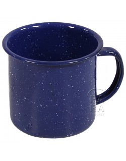 Cup, Enameled metal, blue