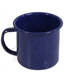 Cup, Enameled metal, blue