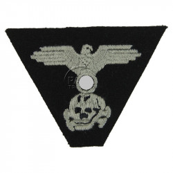 Insigne de casquette Waffen SS trapézoïdal, noir