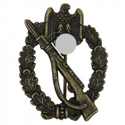 Badge d'assaut d'infanterie, en métal, bronze