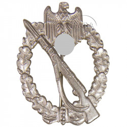 Badge, Infantry assault, metal, silver