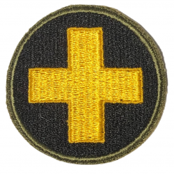 Patch, 33rd Infantry Division, OD border, Green Back