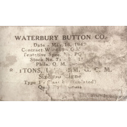 Button, US Army, Class A Jacket, 1942