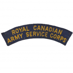 Title, Royal Canadian Army Service Corps, RCASC, Printed
