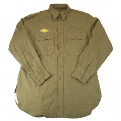 Chemise moutarde, US Army, taille 15 x 33, 1942