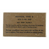 Ration D, chocolat