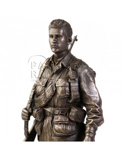 Statue 101st paratrooper, Ravenoville, Normandy, D-DAY + 1