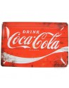 Tin, Sign, Coca-Cola, red
