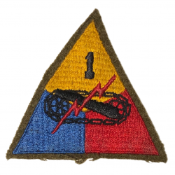 Patch, Wool, 1st US Armored Division, MTO