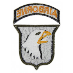 Patch, 101st Airborne Division, OD border & white tongue