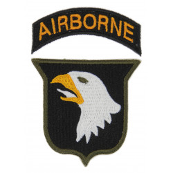 Insigne, 101st Airborne Division, bord vert & langue blanche
