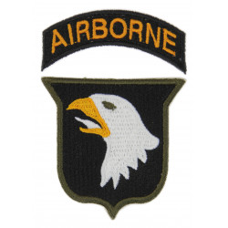 Patch, 101st Airborne Division, OD border & white tongue