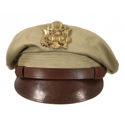Cap, Service, Tropical Worsted, Khaki, Officers, US Army