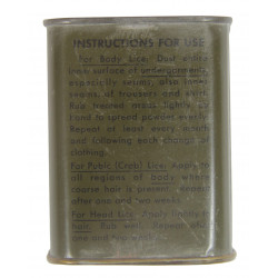 Boîte de poudre insecticide, US Army, OD, 1943