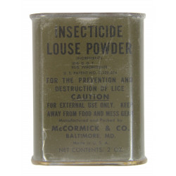 Boîte de poudre insecticide, US Army, OD, 1943