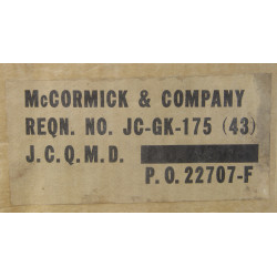 Boîte de poudre insecticide, US Army, OD, 1943