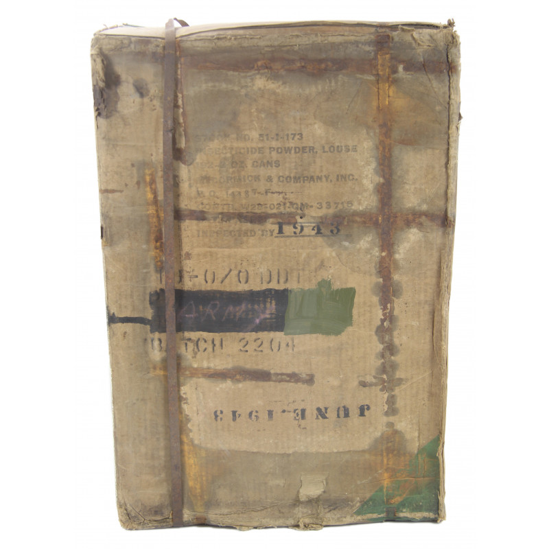 Boîte de poudre insecticide, US Army, OD, 1943