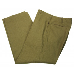 Trousers, Wool, Serge, OD, 33 x 31, 1942