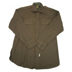 Shirt, Wool Elastique, Drab, Officer's, Chocolate, US Army